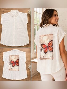 THE NU VINTAGE- Monarch Grace Top NWT